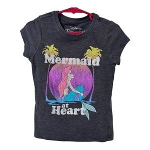 3/$15 Disney princess little mermaid Ariel gray kids graphic t-shirt size XS